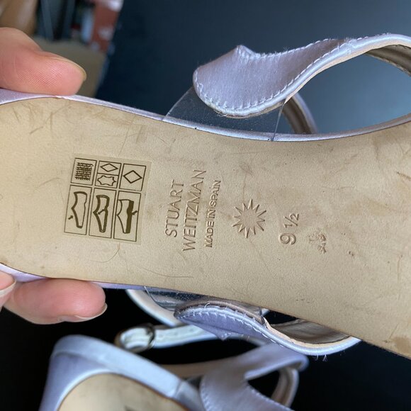 Stuart Weitzman Mariposa Ivory Formal Strappy Heels Size 9.5 - Picture 5 of 7